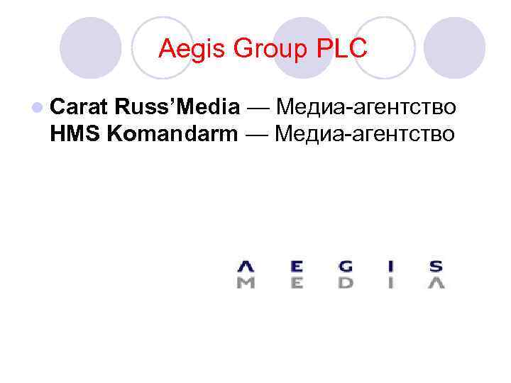 Aegis Group PLC l Carat Russ’Media — Медиа-агентство HMS Komandarm — Медиа-агентство 