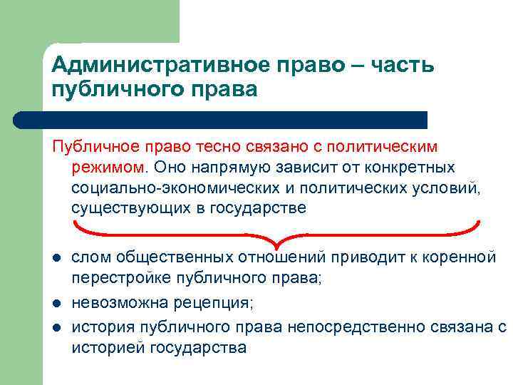 Административное право как отрасль российского права план