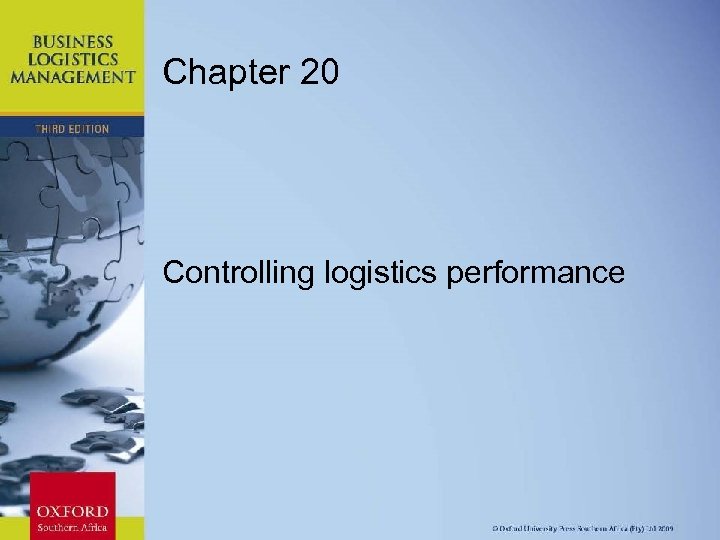 Chapter 20 Controlling logistics performance Chapter 11: Strategic Leadership 