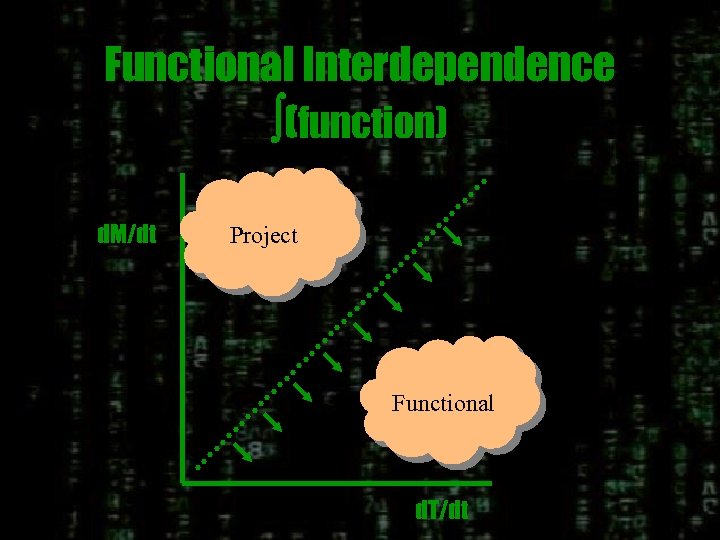 Functional Interdependence (function) d. M/dt Project Functional d. T/dt 