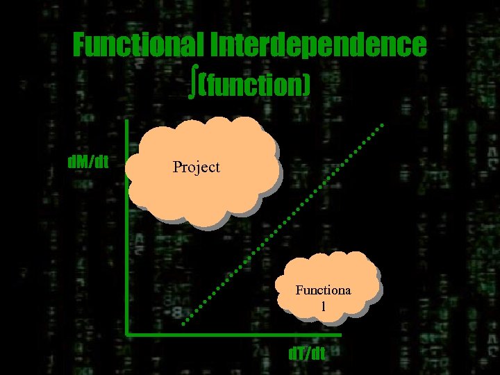 Functional Interdependence (function) d. M/dt Project Functiona l d. T/dt 