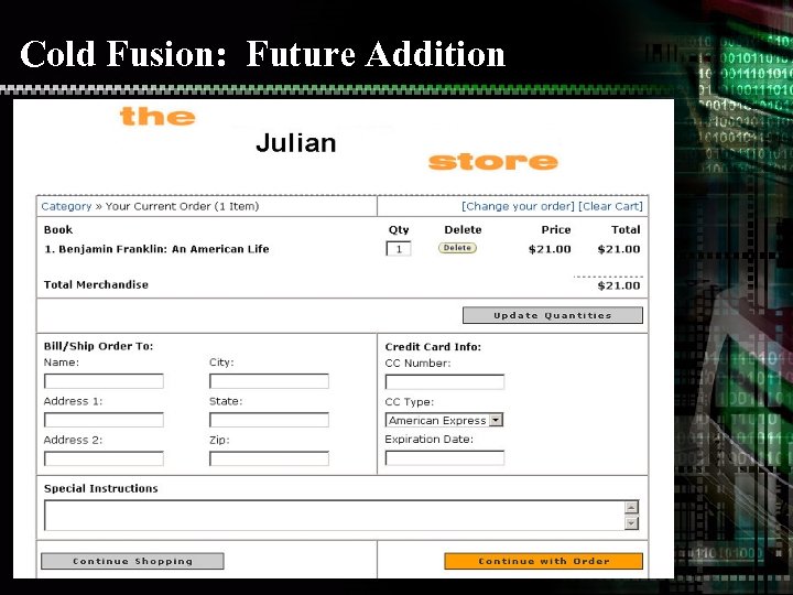 Cold Fusion: Future Addition 