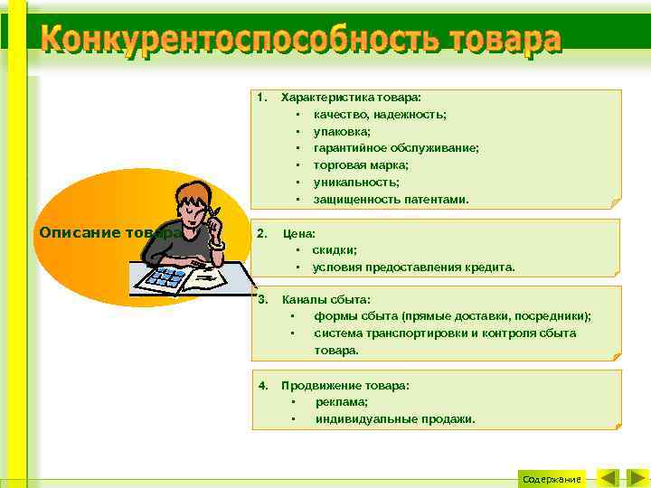 1. Описание товара Характеристика товара: • качество, надежность; • упаковка; • гарантийное обслуживание; •