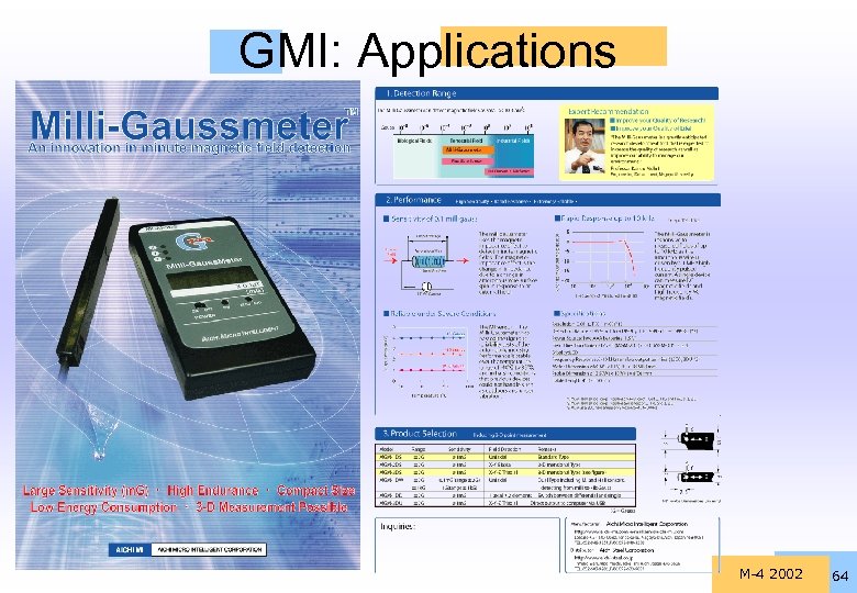 GMI: Applications M-4 2002 64 