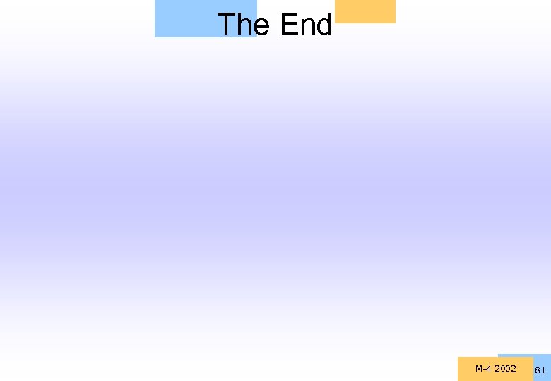 The End M-4 2002 81 