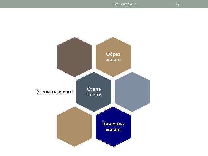 Чернышев А. В. Образ жизни Уровень жизни Стиль жизни Качество жизни 19 