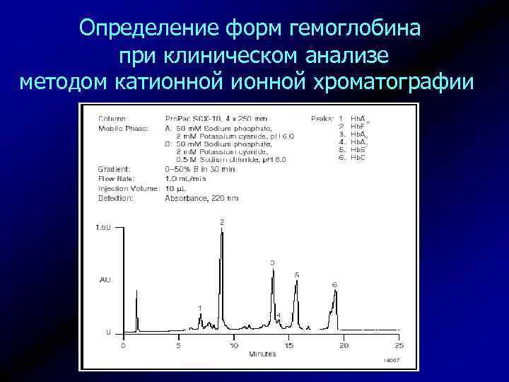 Определение форм гемоглобина при клиническом анализе методом катионной хроматографии 