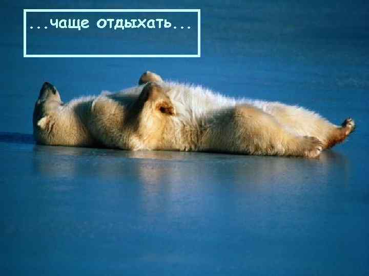 . . . чаще отдыхать. . . 