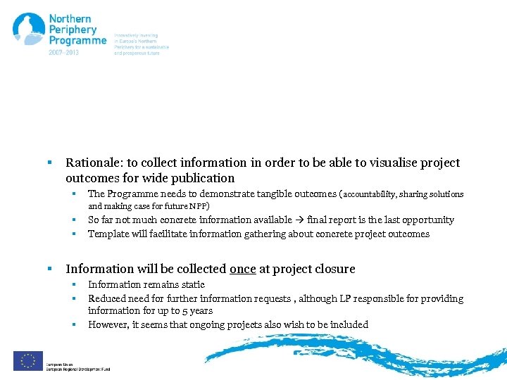 Final Content Report - Rationale § Rationale: to collect information in order to be