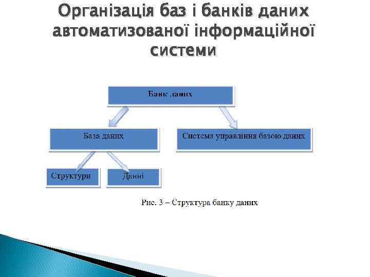 Організація баз і банків даних автоматизованої інформаційної системи 