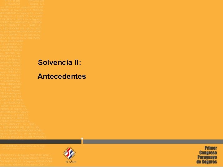 Solvencia II: Antecedentes FIDES 