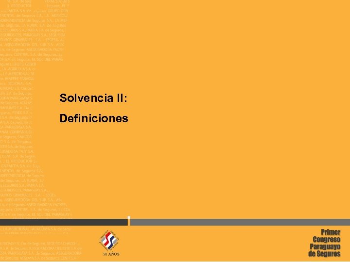 Solvencia II: Definiciones FIDES 