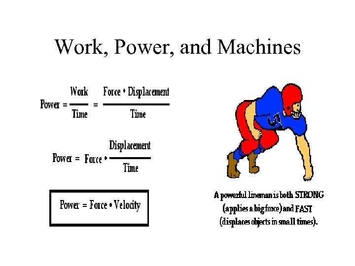 Work, Power, and Machines 