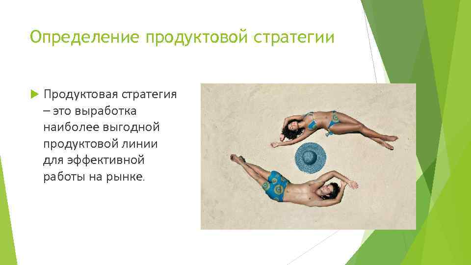Определение продуктовой стратегии Продуктовая стратегия – это выработка наиболее выгодной продуктовой линии для эффективной