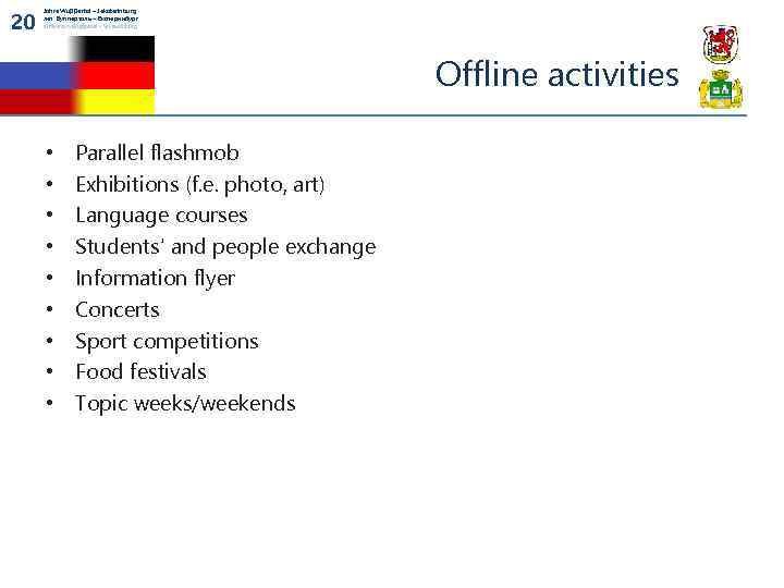 20 Jahre Wuppertal – Jekaterinburg лет Вупперталь – Екатеринбург anniversary Wuppertal – Yekaterinburg Offline