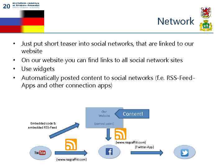 20 Jahre Wuppertal – Jekaterinburg лет Вупперталь – Екатеринбург anniversary Wuppertal – Yekaterinburg Network