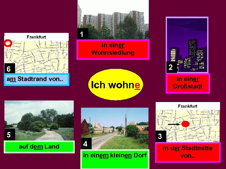 Frankfurt 1 in einer Wohnsiedlung 2 6 am Stadtrand von. . in einer Großstadt