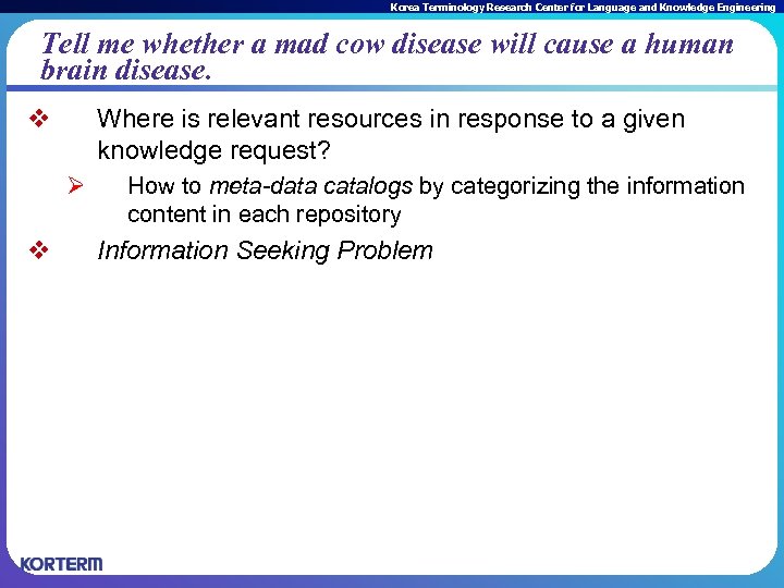 Korea Terminology Research Center for Language and Knowledge Engineering Tell me whether a mad