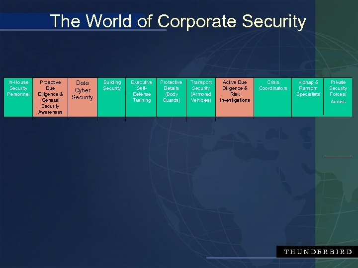 The World of Corporate Security In-House Security Personnel Proactive Due Diligence & General Security
