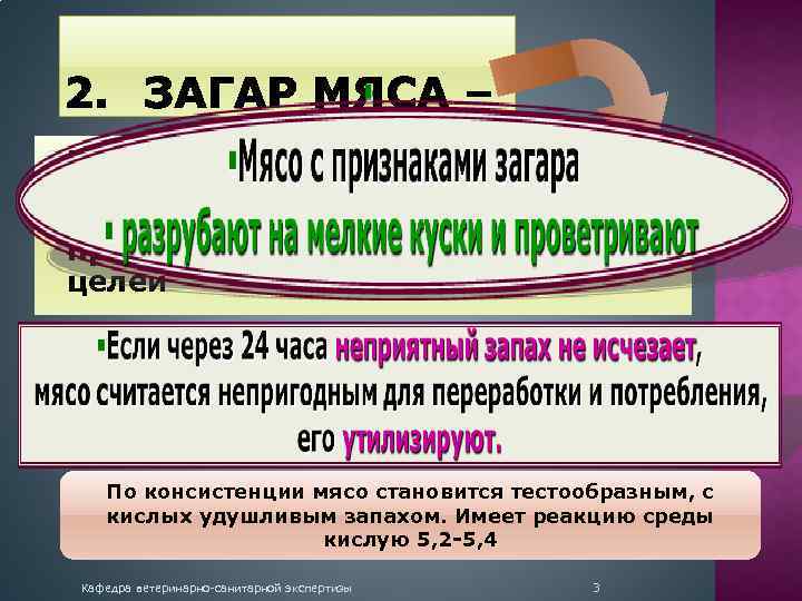  комплекс изменений, обуславливающий значительное снижение, а иногда полную потерю пригодности мяса для пищевых