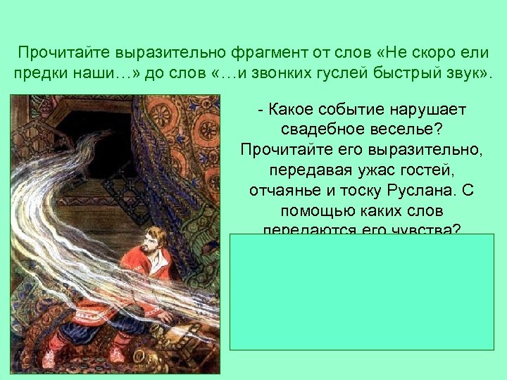 Действие поэмы. Не скоро ели предки наши. Не скоро если предки наши. Прочитайте выразительно отрывок. Выразительный отрывок.