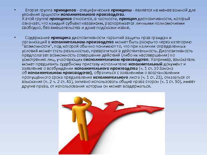  • Вторая группа принципов - специфические принципы - является не менее важной для