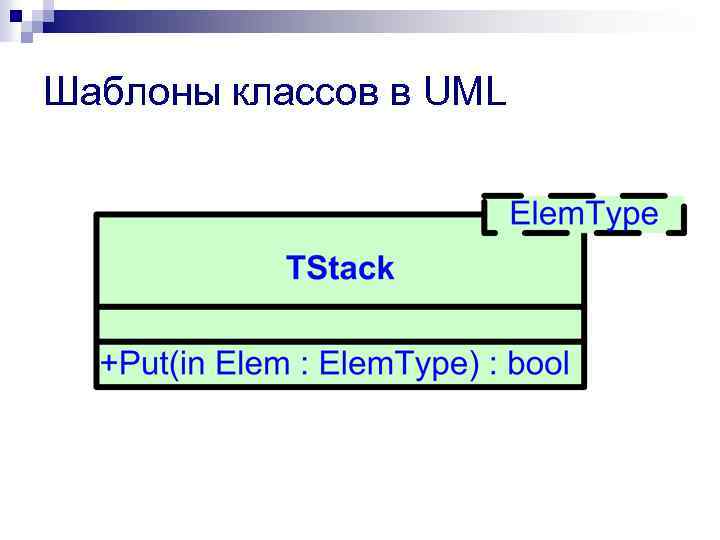 Шаблоны классов в UML 