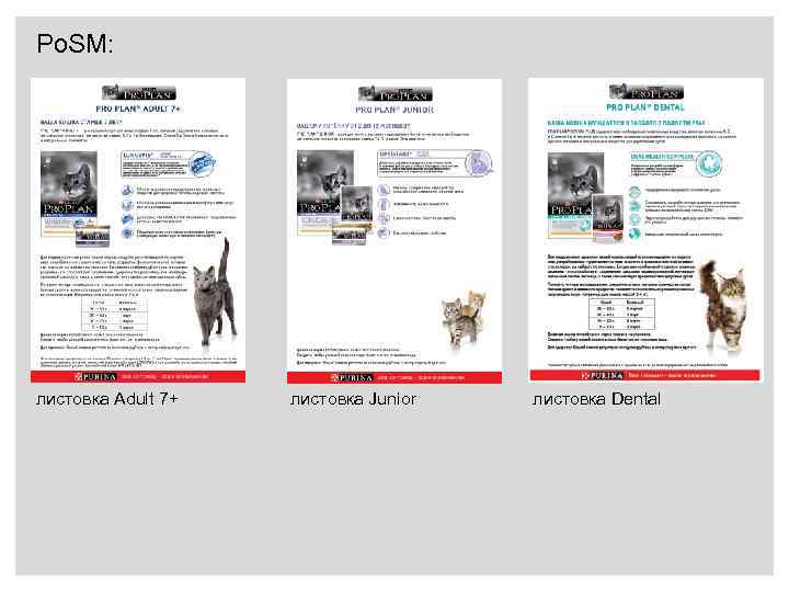 Po. SM: листовка Adult 7+ листовка Junior листовка Dental 