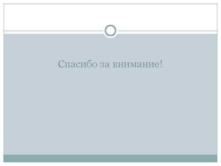 Спасибо за внимание! 