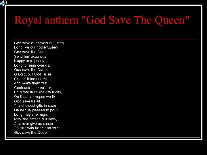 Royal anthem 