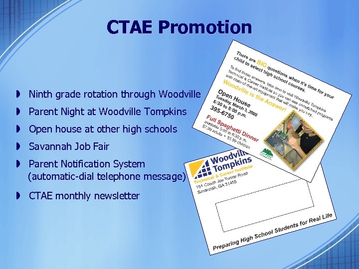 CTAE Promotion » Ninth grade rotation through Woodville » Parent Night at Woodville Tompkins