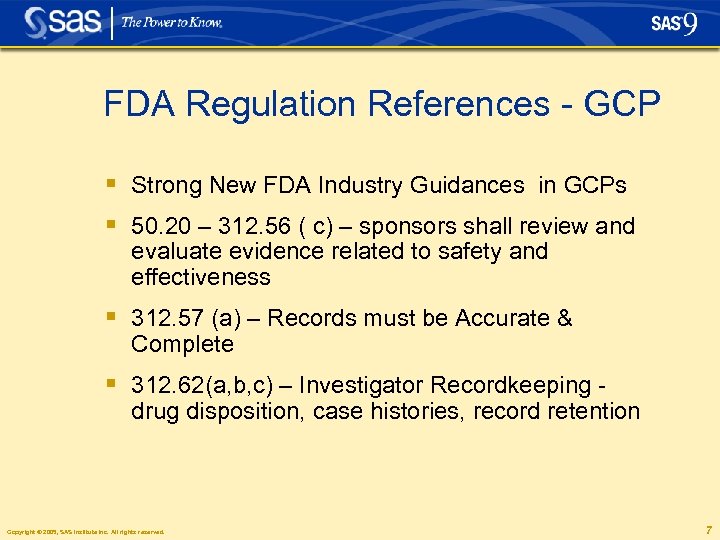 FDA Regulation References - GCP § Strong New FDA Industry Guidances in GCPs §