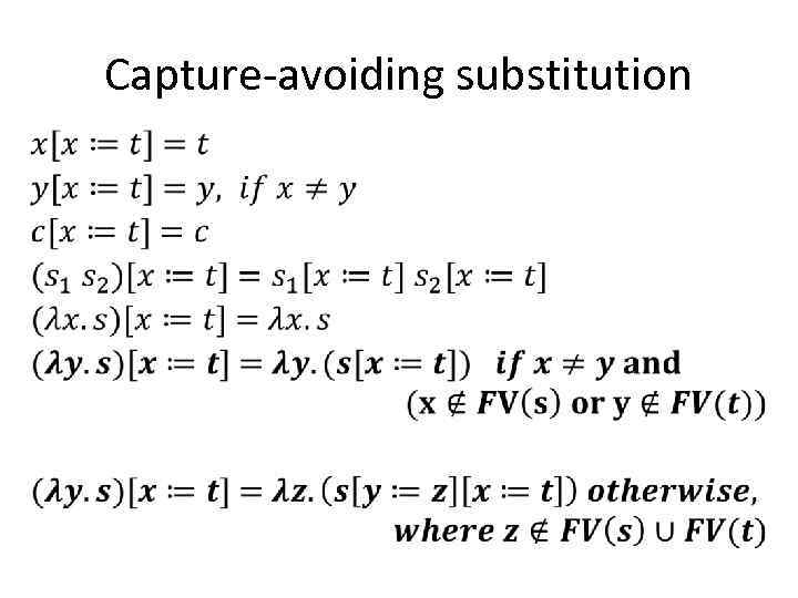 Capture-avoiding substitution • 