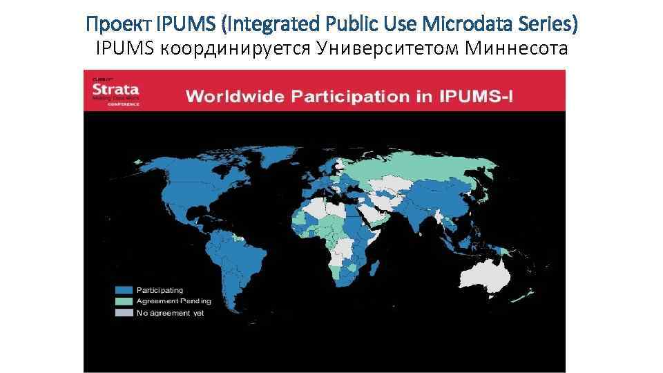 Проект IPUMS (Integrated Public Use Microdata Series) IPUMS координируется Университетом Миннесота 