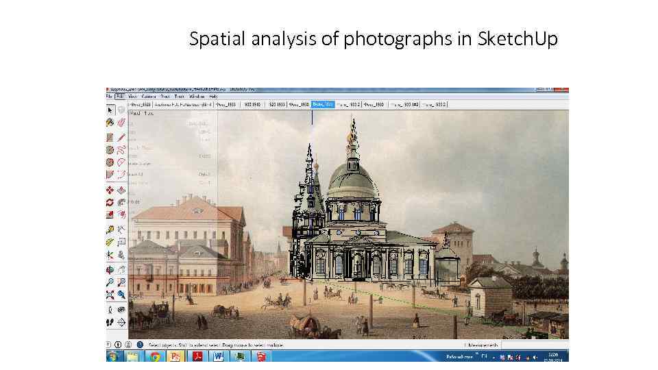 Spatial analysis of photographs in Sketch. Up 