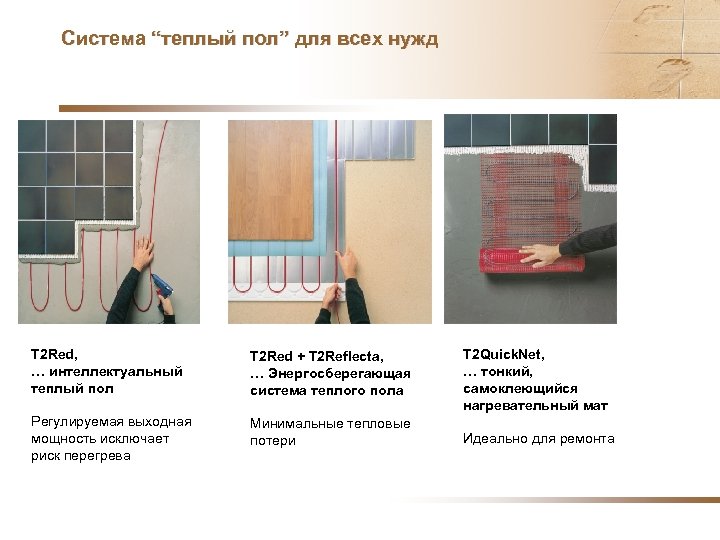 Система “теплый пол” для всех нужд T 2 Red, … интеллектуальный теплый пол T