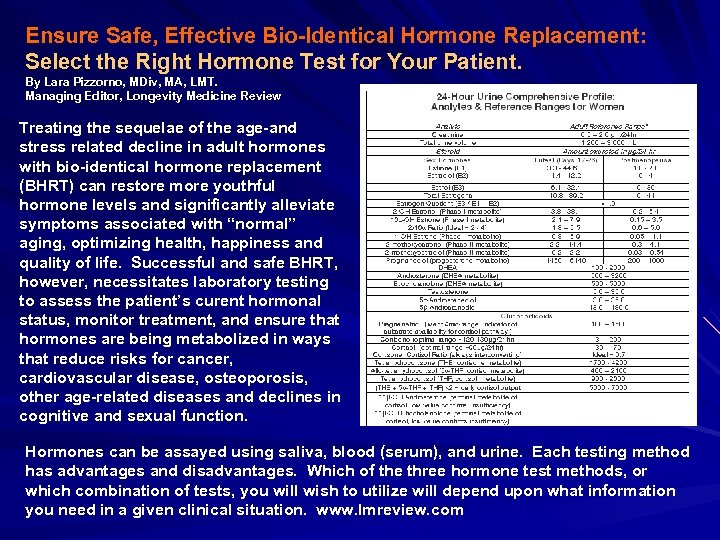 Hormones And Anti Aging With Dr Garry F Gordon