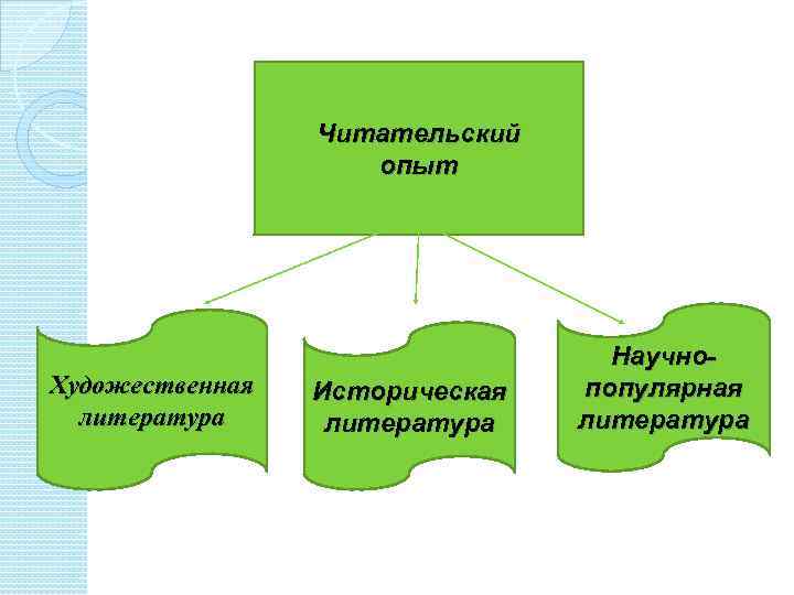 Читательский опыт Художественная литература Историческая литература Научнопопулярная литература 