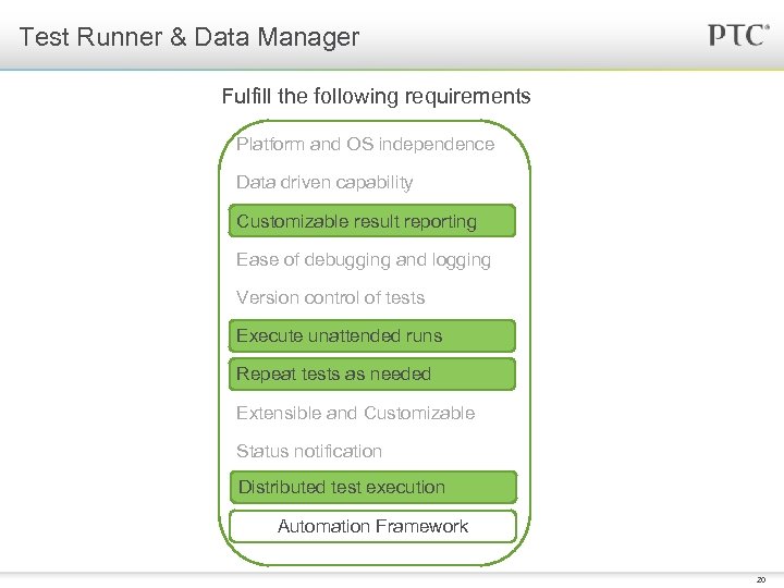 Test Runner & Data Manager Fulfill the following requirements Platform and OS independence Data