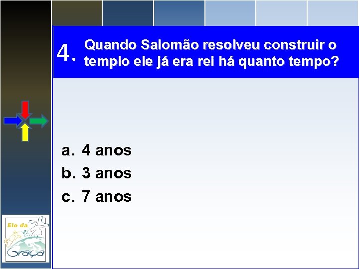 4. Quando Salomão resolveu construir o templo ele já era rei há quanto tempo?