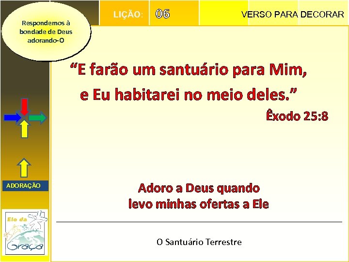 Respondemos à bondade de Deus adorando-O LIÇÃO: 06 VERSO PARA DECORAR “E farão um