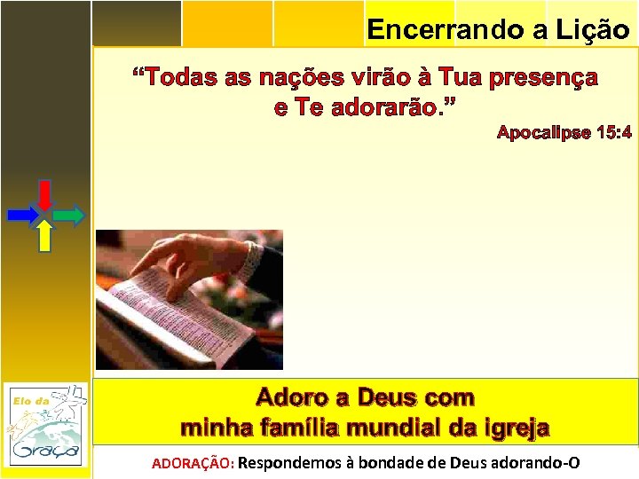 Encerrando a Lição “Todas as nações virão à Tua presença e Te adorarão. ”