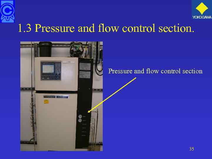 1. 3 Pressure and flow control section 35 