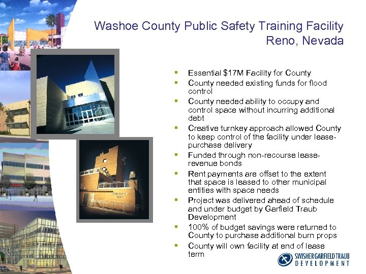 Washoe County Public Safety Training Facility Reno, Nevada § § § § § Essential