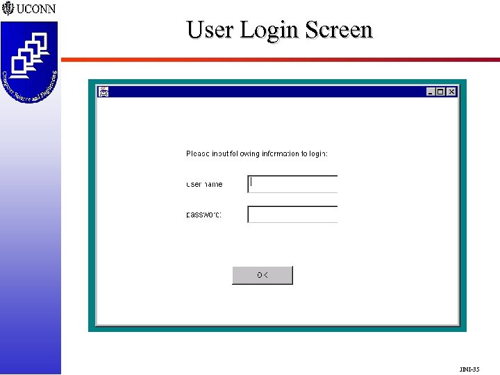 User Login Screen JINI-35 