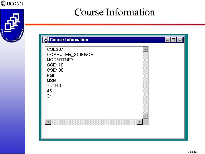 Course Information JINI-38 