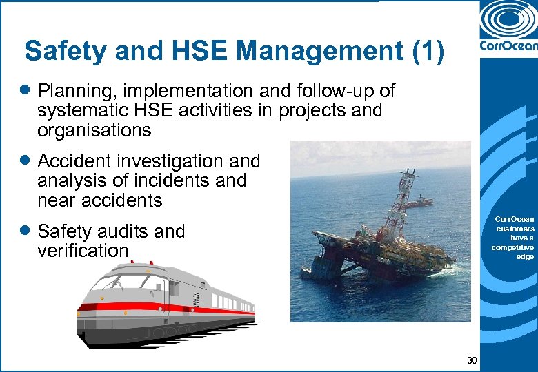 Safety and HSE Management (1) · Planning, implementation and follow-up of systematic HSE activities