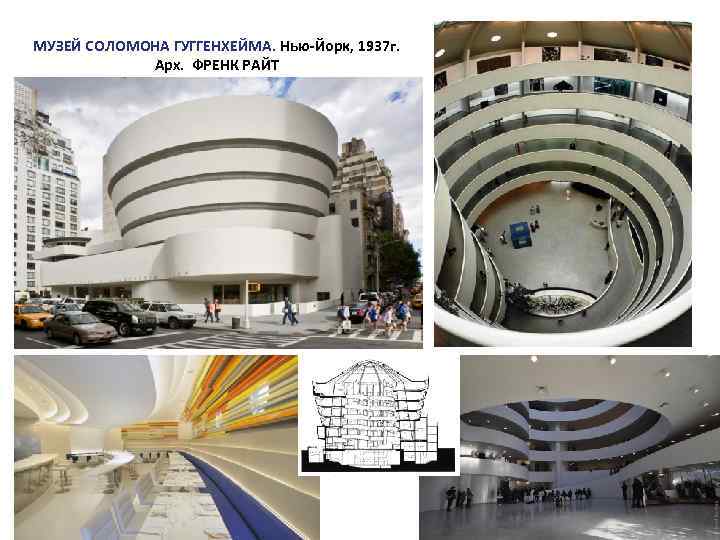 МУЗЕЙ СОЛОМОНА ГУГГЕНХЕЙМА. Нью-Йорк, 1937 г. Арх. ФРЕНК РАЙТ 