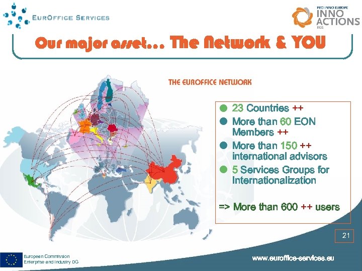 Our major asset. . . The Network & YOU 23 Countries ++ More than