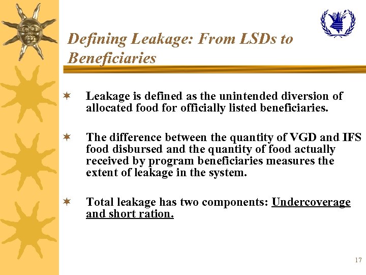 Defining Leakage: From LSDs to Beneficiaries ¬ Leakage is defined as the unintended diversion